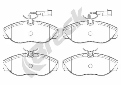 Комплект тормозных колодок, дисковый тормоз BRECK купить